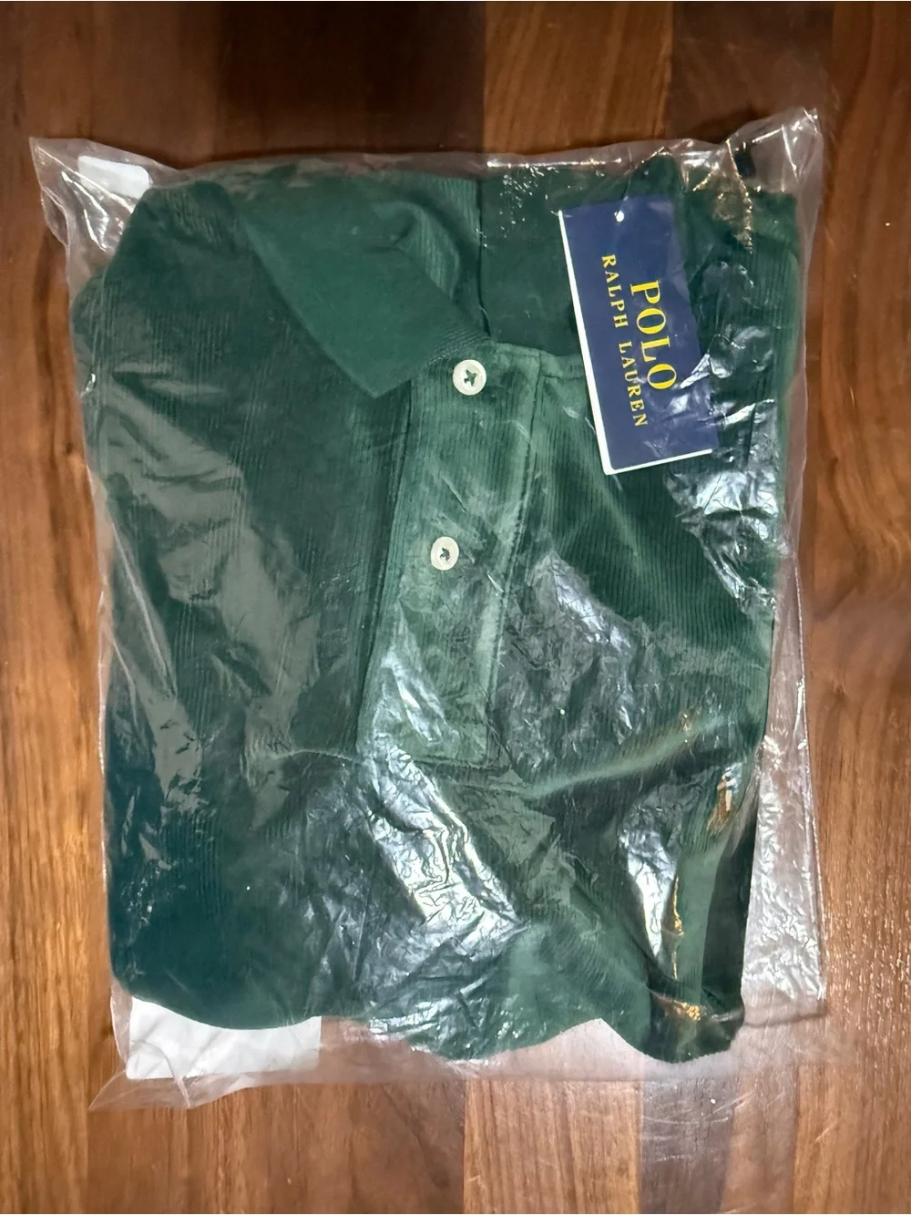 Polo Ralph Lauren Classic Fit Knit Corduroy Polo Shirt in College Green Size XL